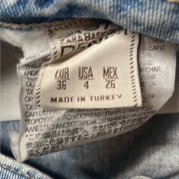 Zara Basic Denim Jeans Distressed Ripped Size 4 - Picture 6 of 8